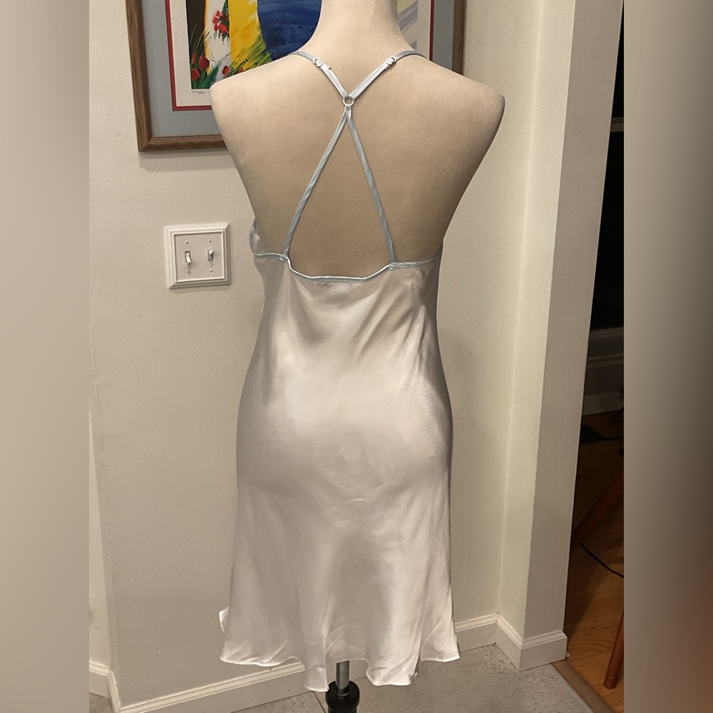 Linea Donatella Bridal Satin Lace-Trim Robe & Chemise Set - Picture 12 of 16